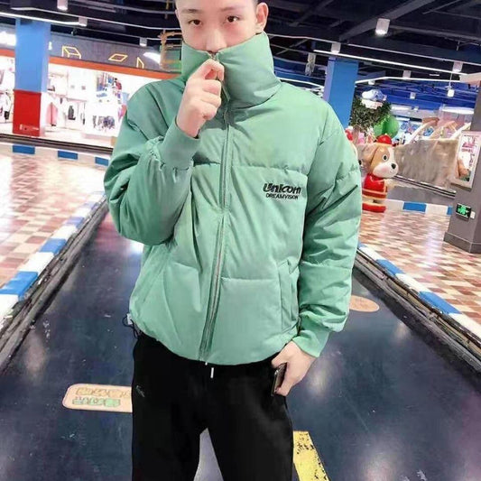 Autumn and Winter Fashion Trend All-match Bread Clothes Loose Thick Warmth and Thin Printed Cotton Jacket