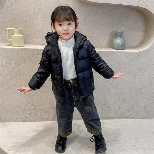 White Duck Down Warm and Windproof Autumn and Winter Clothes Lightweight and Thick Down Jacket with Velvet