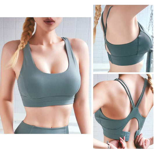 Large-size Adjustable Sports Underwear Women's High-intensity Shockproof Running Stereotyped Gathering Yoga Fitness Bra