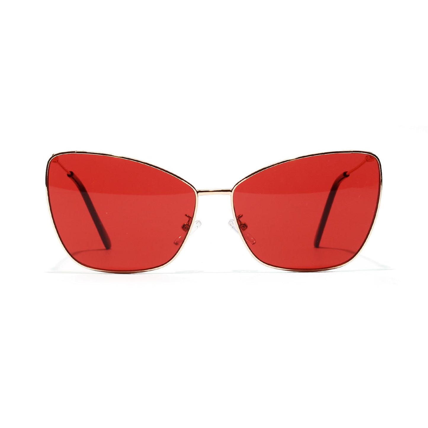 WTEMPO Sharp-eyed cat's eye sunglasses metal retro sunglasses women's fashion glasses