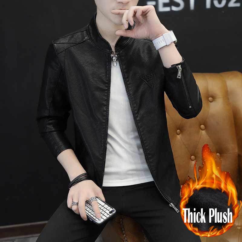 Motorcycle Leather Jacket Men Men's Leather Jackets Fashion Street Style Masculina Man Leather Coats