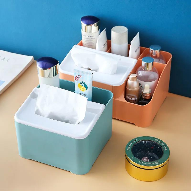 Tissue Box Desktop Storage Box Living Room Dining Room Coffee Table Nordic Simple Cute Remote Control Storage Multi-functional Creative