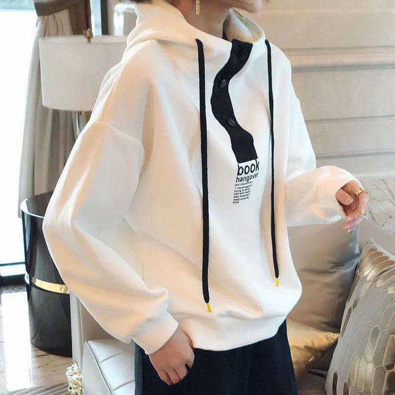 Western Style Loose Sweater Hooded Casual Large Size Fashion Sports Suit Women's Hair Generation Hooded Sweater Two-piece Set for Women