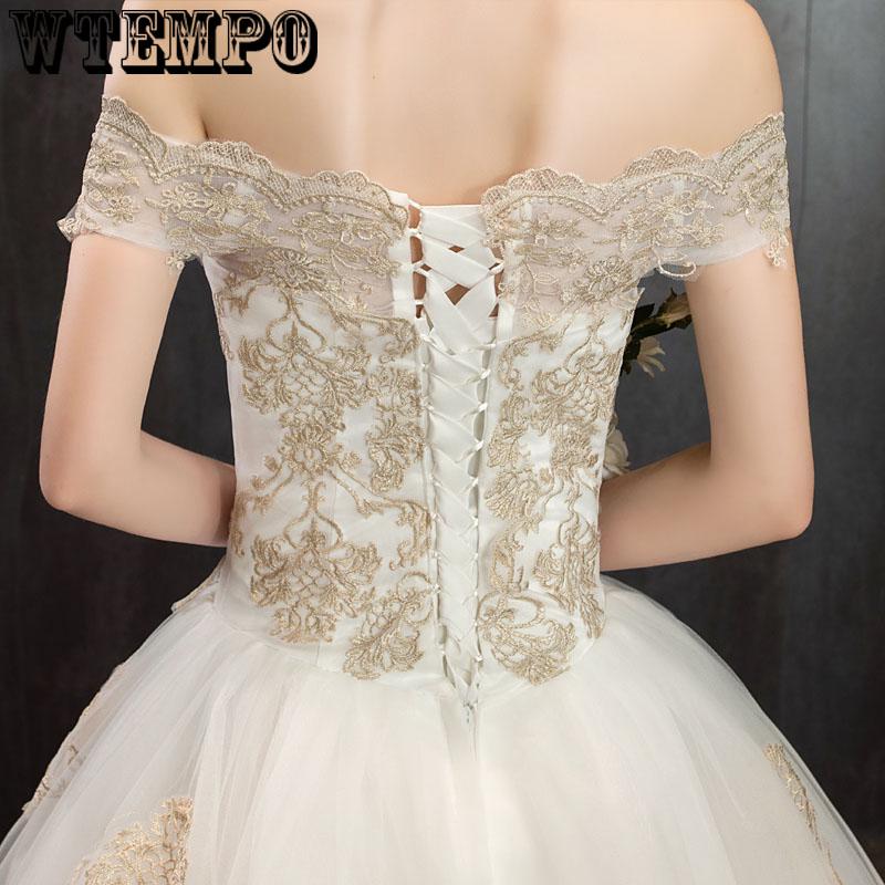 Wedding Long Off-Shoulder Sweetheart Sleeveless Lace Up Wedding Dress Elegant Vestidos De Noivas