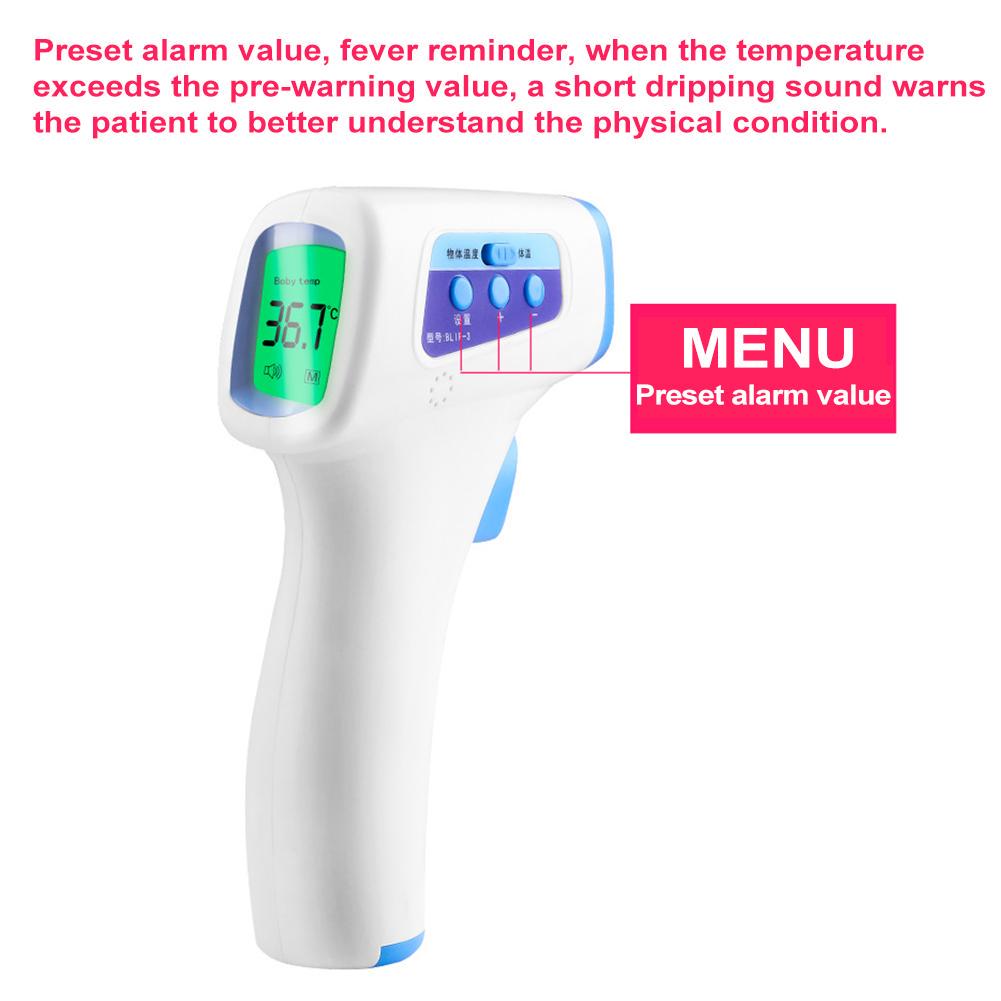 Electronic forehead gun infrared thermometer accurate Non-contact adult thermometer quick and easy
