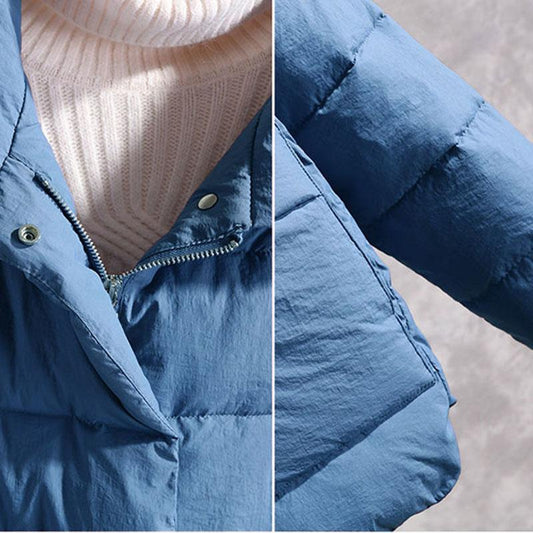 Frosted Fabric Large Size Short Padded Jacket Women Stand-up Collar Small Padded Jacket Korean Style Popular Padded Jacket Winter Jacket