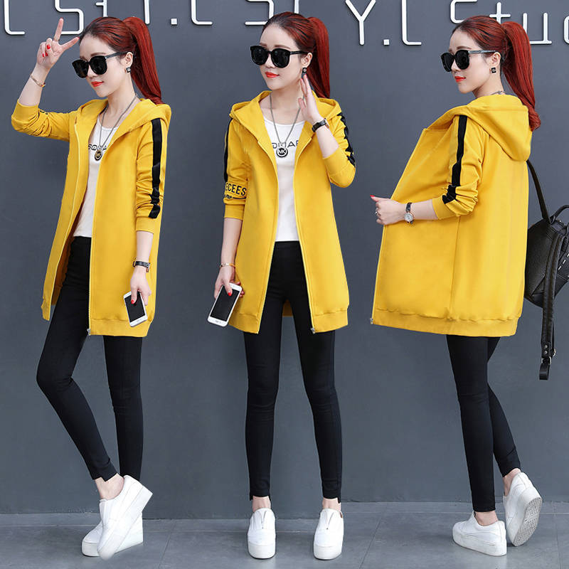 Spring Thin Fleece Jacket Women Hooded Coat Trend Comfortable Windbreaker Boutique Casual Slim Top Long