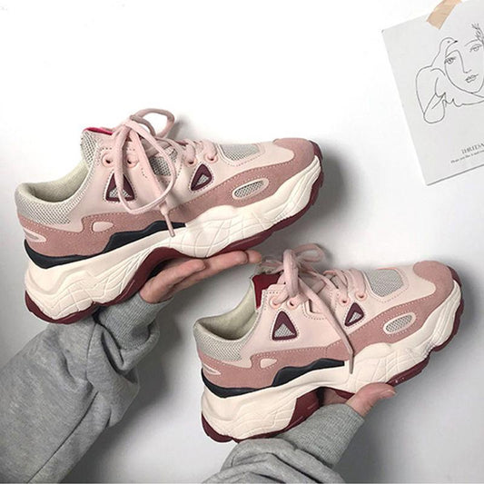 Celebrity Sneakers Women Trendy Chunky Dad Shoes Woman Thick Sole Ladies Platform Shoes Female