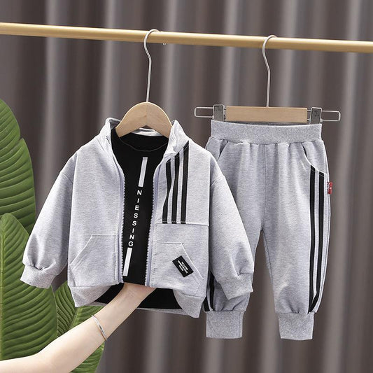 Boys and Girls Spring and Autumn Suits Children's Sports Suits Leisure Suits Three-piece Sets Children's Clothing