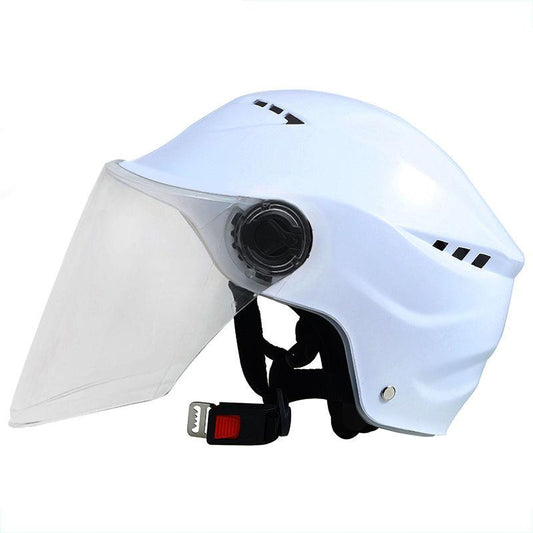 Electric Bicycle Female Helmet Summer Sunscreen Male Half Helmet Anti-ultraviolet Sunshade All Seasons Lightweight Non-motorcycle Helmet