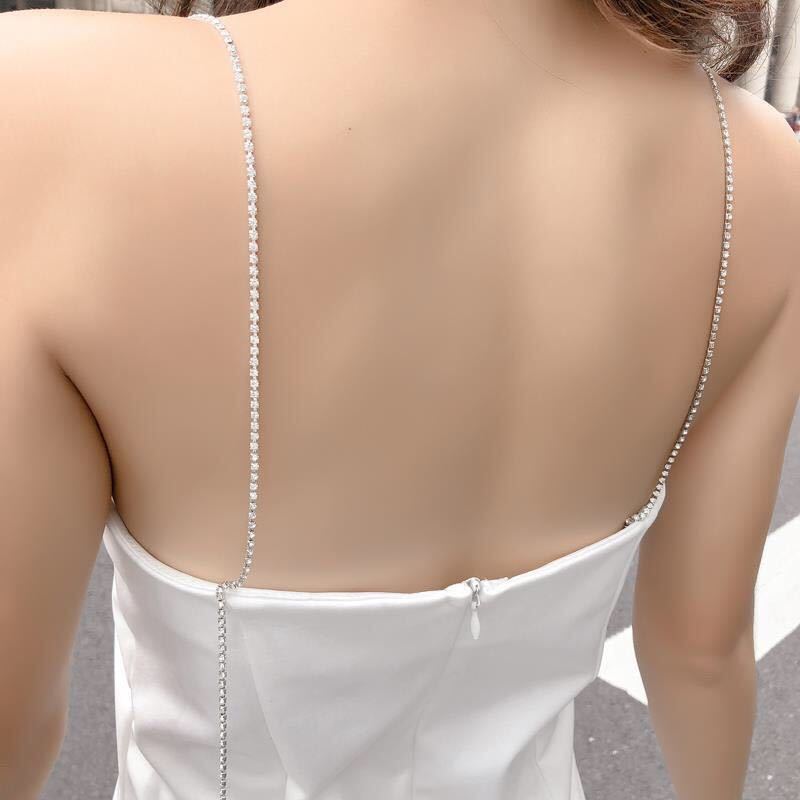 Summer French Elegant Niche Party Dress Female Suspender Solid Color Club Dress Banquet Dress