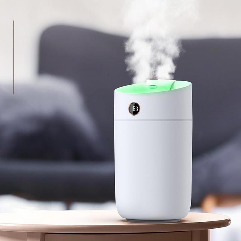 3000ml Double Nozzle Indoor Air Humidifier USB Electric Sprayer Mute Aroma Diffuser Night Light 24h