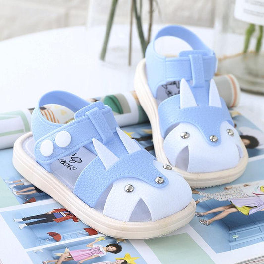 Children's Baby Baotou Sandals Summer Men and Women Buckle Princess Baby Non-slip Soft Bottom Plastic Sandals