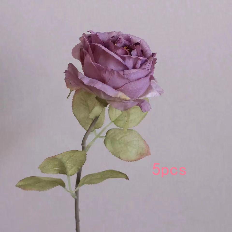 Coke Edge Imitation Dried Flower Rose Flower Korean Light Luxury Decoration Decoration Dining Room Fake Flower Simulation Flower Home Bouquet