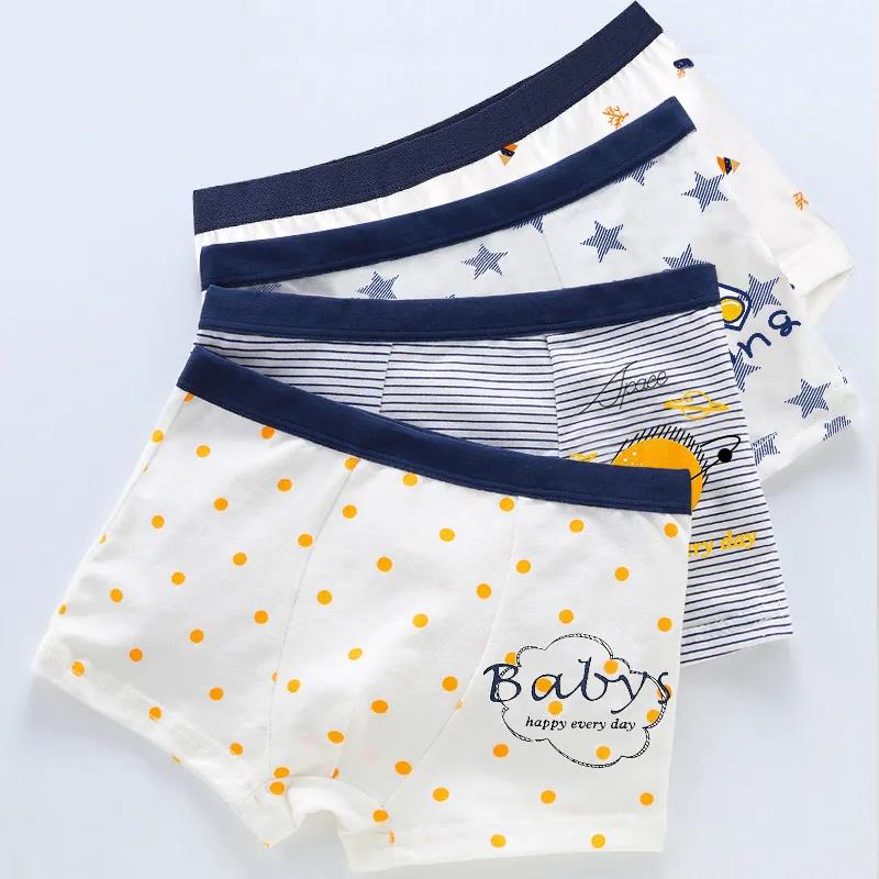 4pcs Kid Boxers Briefs Cotton Girls Panties Cartoon Bear One Size Children Underwear 9-20y