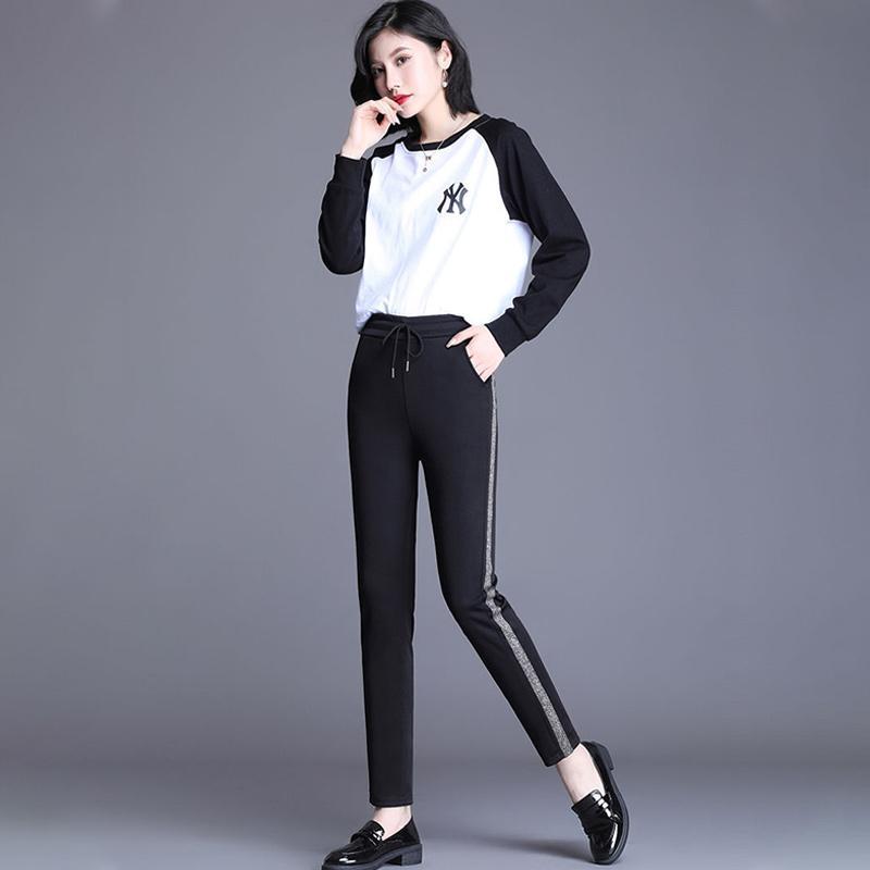 Summer Thin Ladies All-match Loose and Thin High Waist Fashion Trend Girls Plus Size Sports Casual Pants