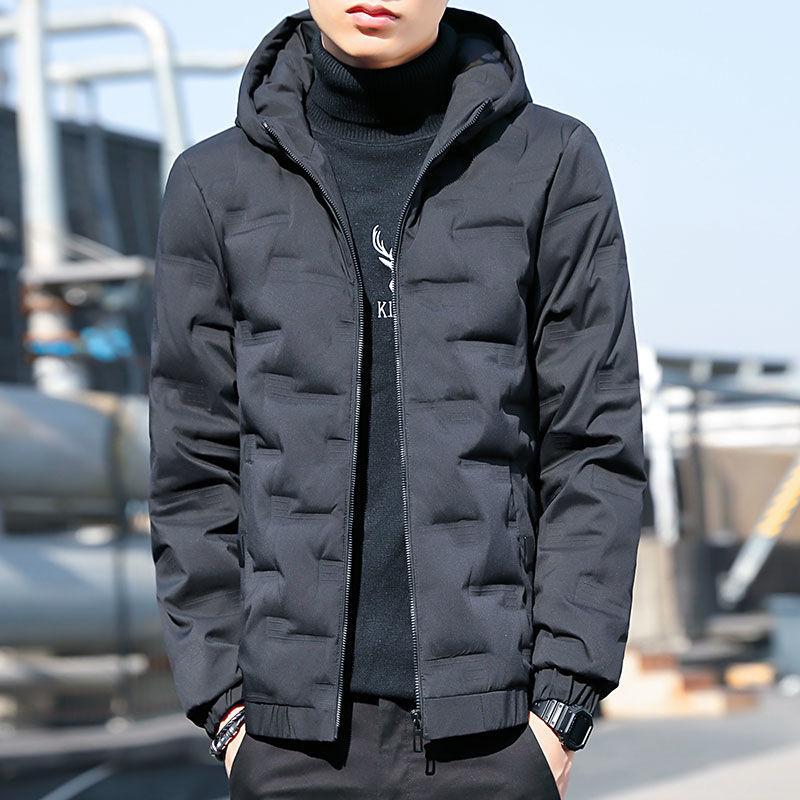 Thick Down Down Padded Jacket Men's Winter Jacket Stand-up Collar Short Large Size Trendy Padded Jacket Men's