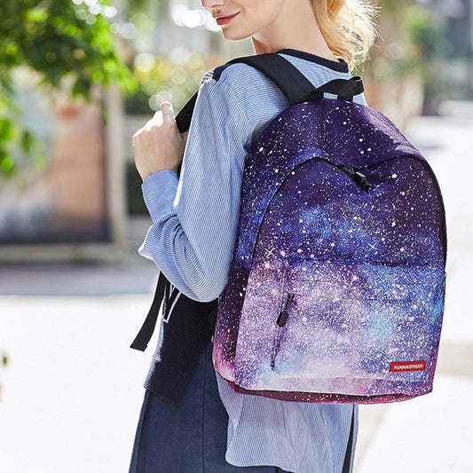 Galaxy School Bag Backpack for Teen Teenage Girls Kids, Unisex Collection Canvas