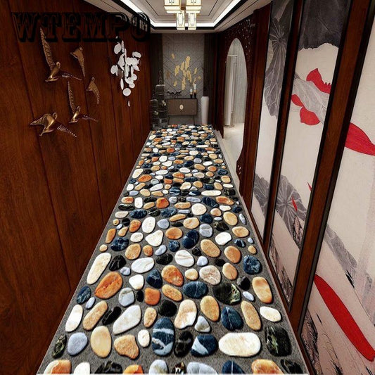 Europe 3D Printing Carpet Hallway Doormat Anti - Slip Bathroom Carpet Absorb Water Kitchen