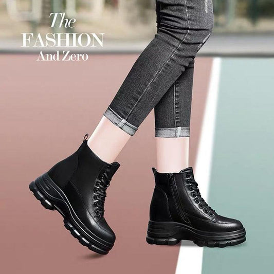 Women Winter Snow Boots High-top Shoes Casual Woman Waterproof Warm Leather Ankle Boots Female High Quality Plush Inner Martin Boots