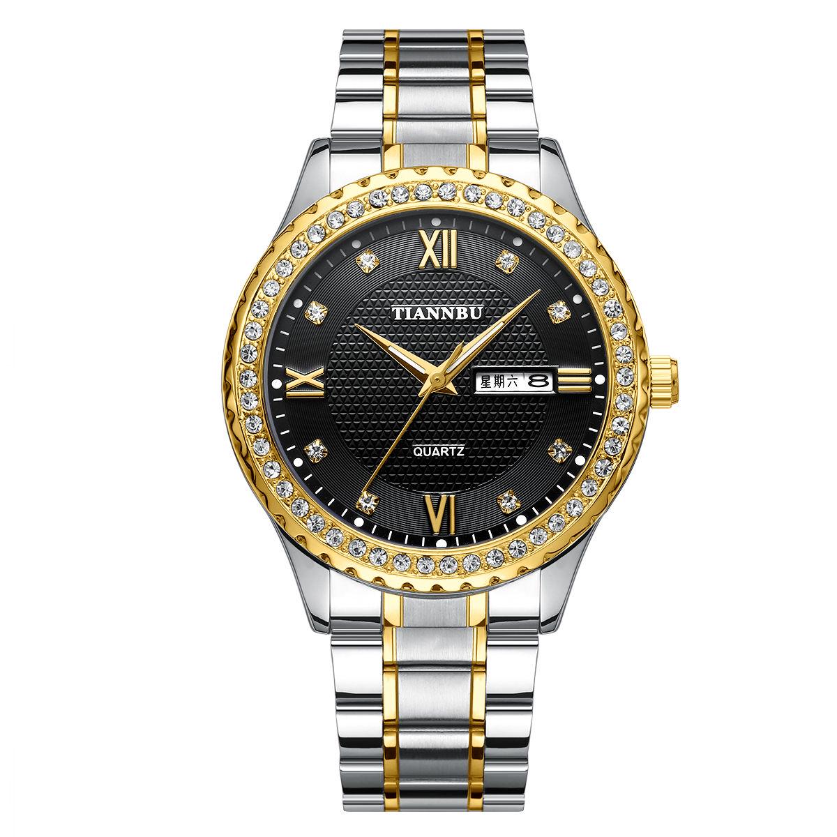 Luxury watches Brand Mens Automatic Watches Men Stainless Calendar Mechanical Wristwatch