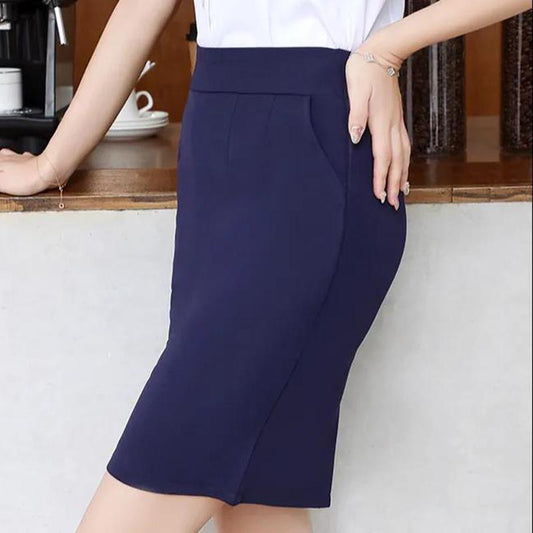 High Waist Bag Hip Skirt Summer Work Skirt Short Skirt Was Thin Professional Skirt Bag Skirt One-step Skirt Female Black Overalls Skirt