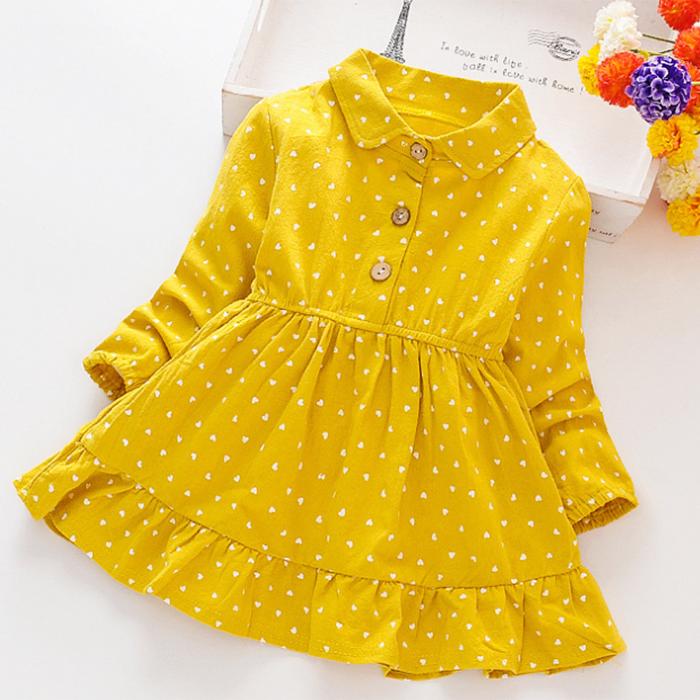 Girls' Dress Korean Autumn Dress Spring and Autumn Little Girl Lace Princess Skirt Pleated Children's Skirt A-line Dress For Kids