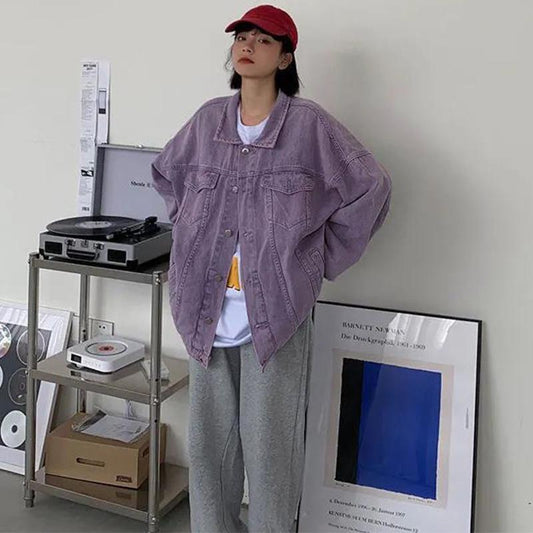 Fall Oversize Lapel Jacket Men's and Women's Open-line Tooling Style Fashion Jacket