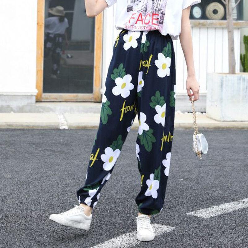 Girls Pants Wide Leg Bloomers Summer Loose Thin Trousers Fashion Trend Seaside Vacation Beach Pants