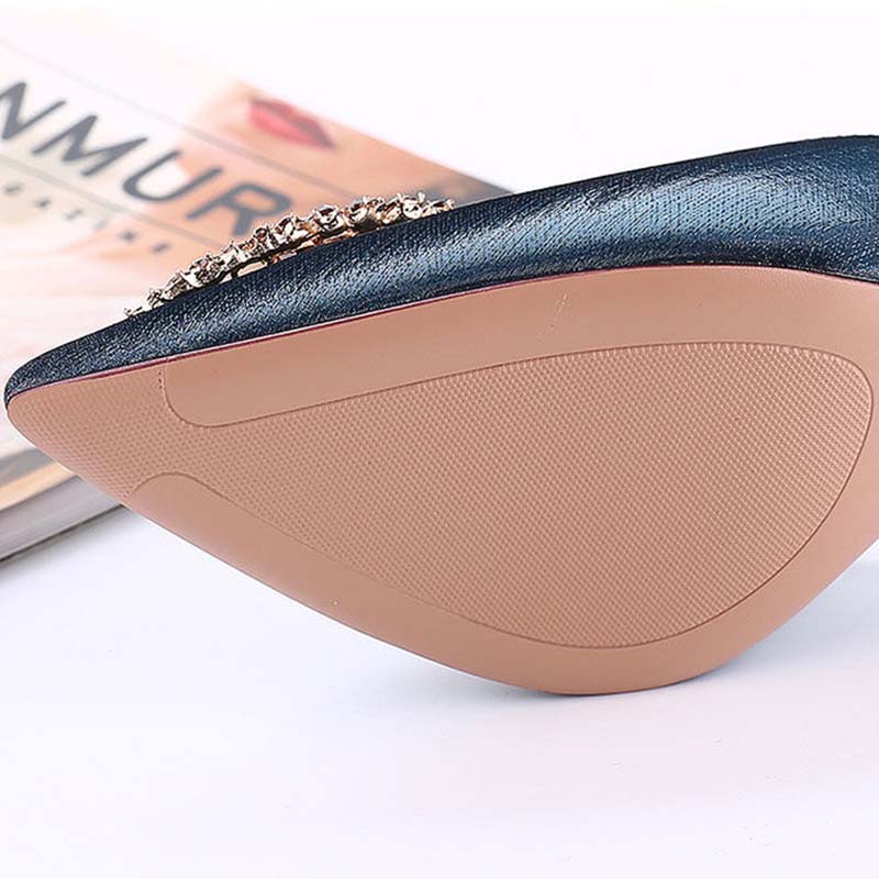 Women's Summer Single Shoes High Heels All-match Non-slip Wear-resistant Solid Color Pointed Toe Sandals