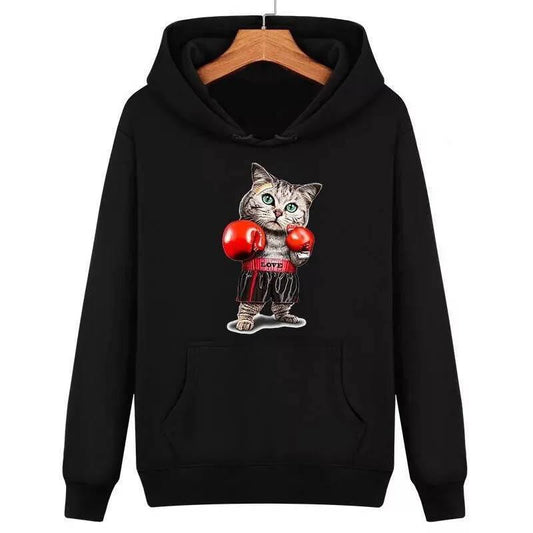 Autumn and Winter Hoodie Plus Fleece Sweater Korean Version of The Youth Student Slim Long-sleeved Clothes All-match Printing Pullover Jacket Hoodie