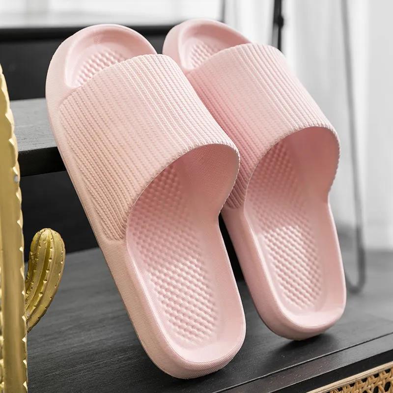Outwear Non-slip Indoor Men's and Women's Summer Simple Slippers Mute Soft Bottom Couple Slippers