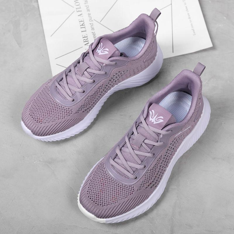 Women Running Shoes Breathable Mesh Lace Up Flat Sneakers Black Sport Woman Designer Shoes for Girls