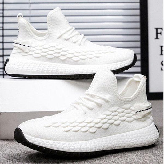 Men Sneakers Fly Woven Breathable Shoes Casual Sports Shoes Lightweight Running Shoes