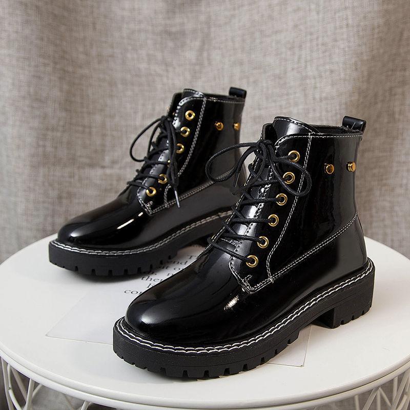 Spring and Summer British Style Martin Boots Female Students Korean Version of All-match Female Flat Short Boots Bare Boots Single Boots