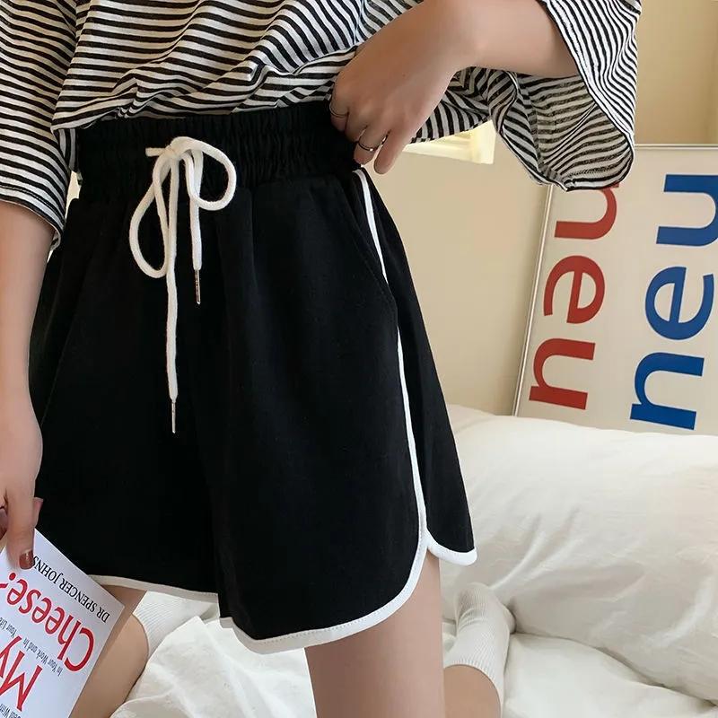 Wide Leg Pants Female Summer Student High Waist Shorts Casual Sports Pants Five Points Shorts Running Shorts for Women