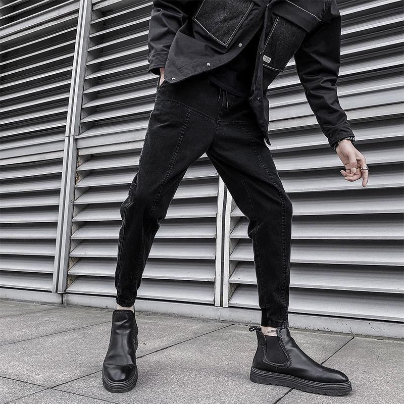 Summer Jeans Men's Net Red Nine-point Pants Casual Slim Feet Long Pants