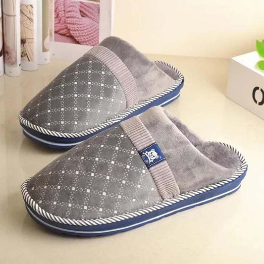 Winter Men's Large Size Cotton Slippers Indoor Non-slip Widened Large Size Slippers
