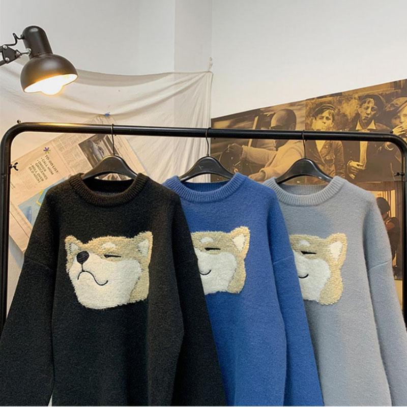 Autumn and Winter Thick Sweater Men's Loose Round Neck Pullover Sweater Casual All-match Warm and Comfortable