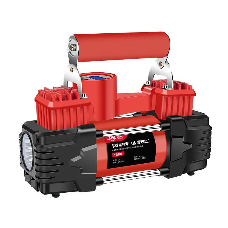 Car Inflatable Pump Double-cylinder High Power 12V Car Portable Air Pump Tire Electric High Pressure Pump