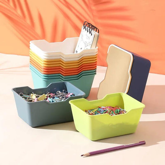 Desktop Sundries Storage Box Frosted Small Box Plastic Dust-proof Household Finishing Cosmetics Snack Storage Storage Box
