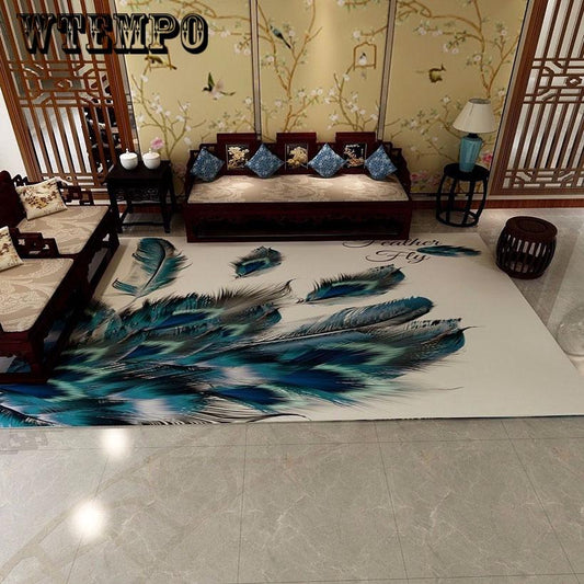 Geometric Printed Carpet Modern Coffee Table Bedroom Living Room Footpad Non-slip Carpet