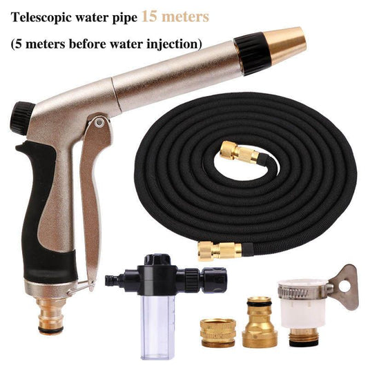 High Pressure Car Wash Water Gun Hose Telescopic Suit Magic Hose Watering Flowers Flushing Toilet Artifact Antifreeze Car Washing Tool