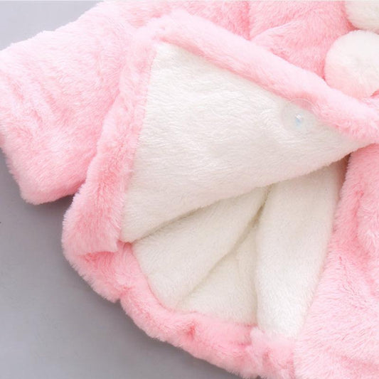 Ears Hooded Kid Tops Baby Cloak Cloak Coat Autumn and Winter Little Girl Fashion Coat
