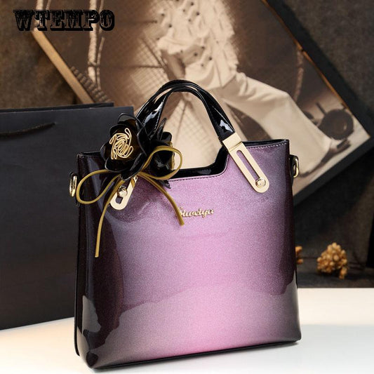 Cross Body Bag Leather Patent Leather Handbag Leather Handbag Simple Shoulder Bag Wild