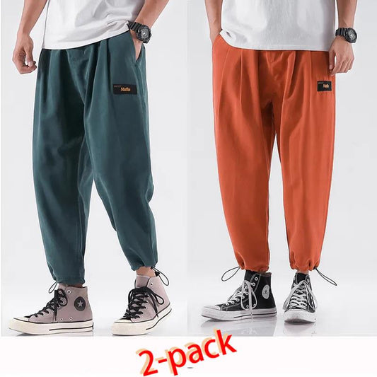 Men's Summer Tied Harem Pants Loose Student Sports Pants 9 Points Pants