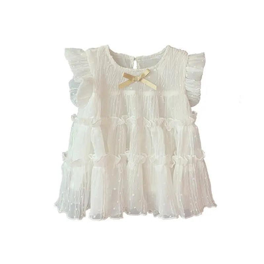 Girls Summer Dress Baby Girl Princess Skirt Sweet Tutu Skirt Children's Dress Baby Skirt Thin Cake Skirt Sleeveless A-Line Skirt