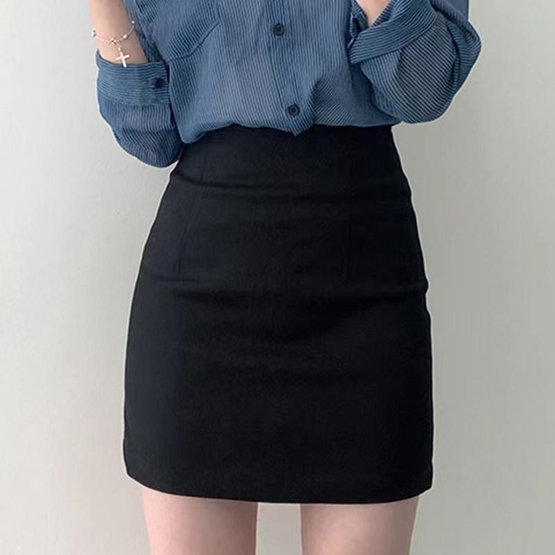 Skirts Womens Summer Girl's Solid Color Y2k A-line Skirt Female High Waist Black Skirt Slim Short Hip Mini Skirts