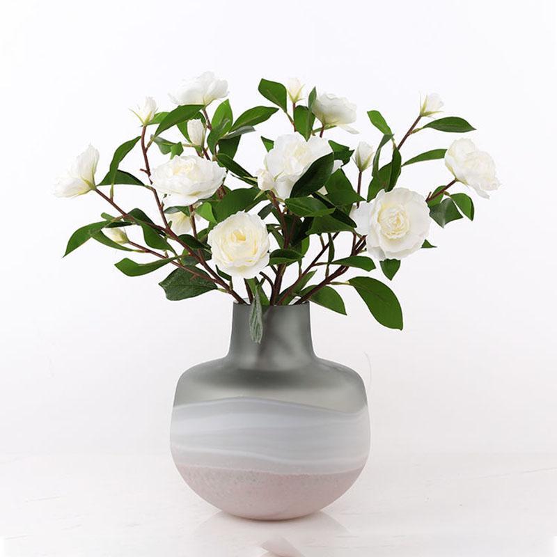 Simulation Gardenia Fake Flower Silk Flower Home Decoration Living Room Dining Table Vase Flower Arrangement Floral Decoration