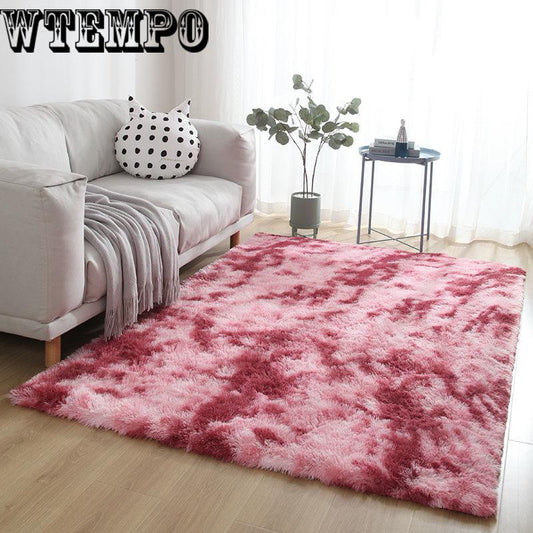 Coffee table mat Nordic wind plush carpet plush floor mat living room carpet soft bedroom blanket